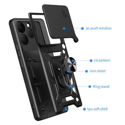 Sliding Camera Cover Design TPU+PC Phone Case, For Realme 15T 5G, For Realme C71 4G, For Realme Neo7x / P3 5G