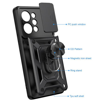 Sliding Camera Cover Design TPU+PC Phone Case, For Realme P4 Power 5G, For Realme C83 5G, For Realme 16 5G
