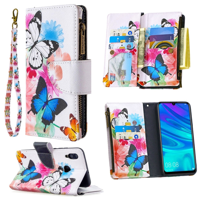Colored Drawing Pattern Zipper Horizontal Flip Leather Case with Holder & Card Slots & Wallet, For Huawei P Smart (2019), For Huawei P30 Lite, For Huawei P40 Lite E / Y7p