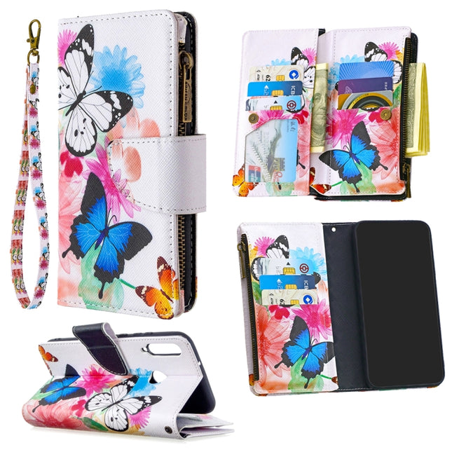 Colored Drawing Pattern Zipper Horizontal Flip Leather Case with Holder & Card Slots & Wallet, For Huawei P Smart (2019), For Huawei P30 Lite, For Huawei P40 Lite E / Y7p