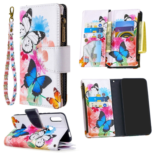Colored Drawing Pattern Zipper Horizontal Flip Leather Case with Holder & Card Slots & Wallet, For Huawei P40 Lite, For Huawei P Smart Z, For Huawei Y5 (2019)