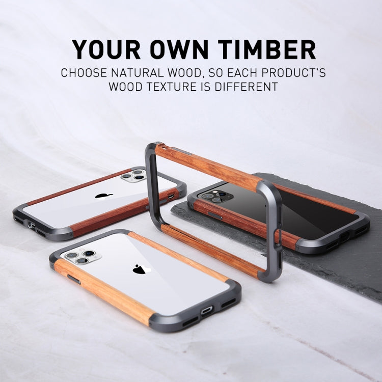 R-JUST Schutzhülle mit Metall- und Holzrahmen, für iPhone 11, für iPhone 11 Pro, für iPhone 11 Pro Max, für iPhone SE 2022 / SE 2020 / 8 / 7, für iPhone X / XS, für iPhone XS Max, für iPhone XR