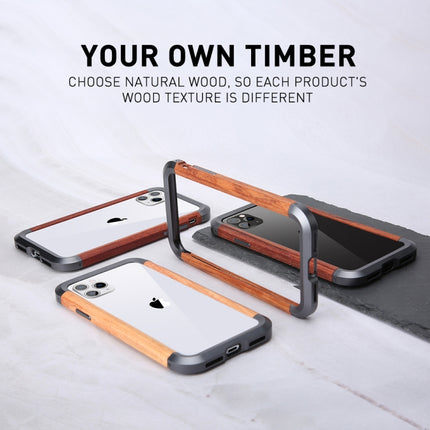 R-JUST Metal + Wood Frame Protective Case, For iPhone 11, For iPhone 11 Pro, For iPhone 11 Pro Max, For iPhone X / XS, For iPhone XS Max, For iPhone XR
