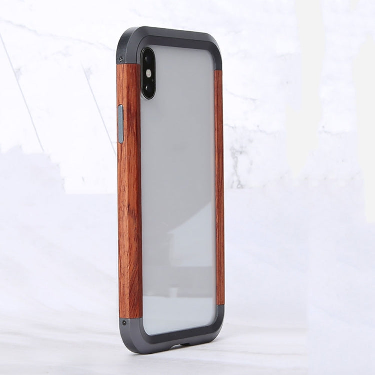 R-JUST Schutzhülle mit Metall- und Holzrahmen, für iPhone 11, für iPhone 11 Pro, für iPhone 11 Pro Max, für iPhone SE 2022 / SE 2020 / 8 / 7, für iPhone X / XS, für iPhone XS Max, für iPhone XR
