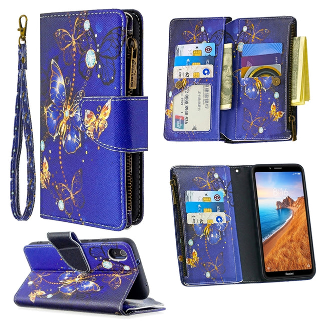 Colored Drawing Pattern Zipper Horizontal Flip Leather Case with Holder & Card Slots & Wallet, For Xiaomi Redmi 7A, For Xiaomi Redmi 7, For Xiaomi Redmi 8A
