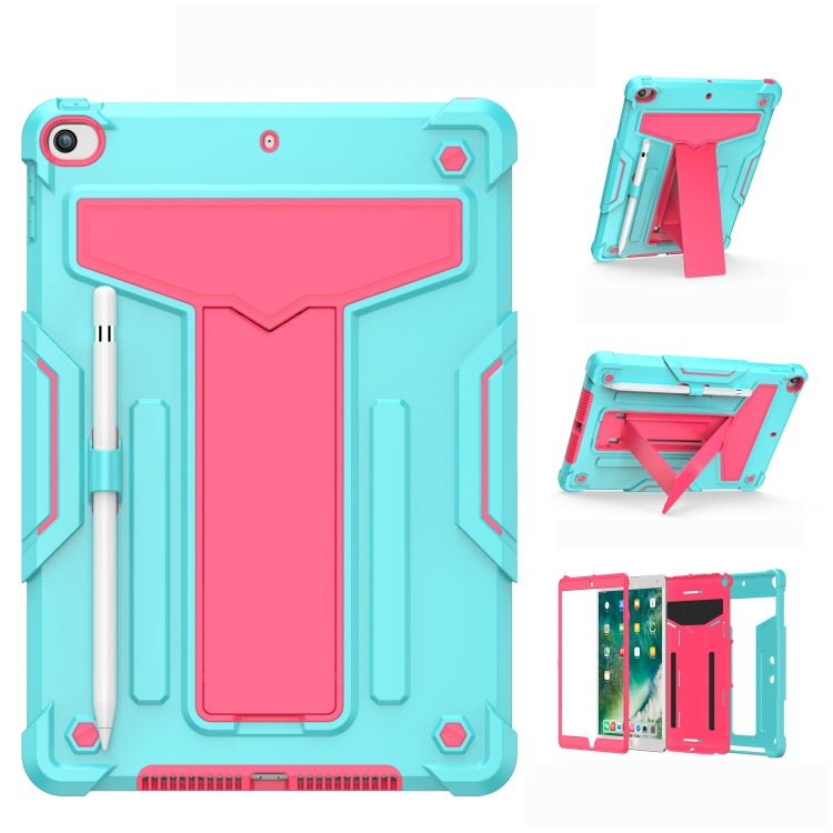 T-shaped Bracket Contrast Color Shockproof PC + Silicone Flat Protective Case, For iPad 10.2 / iPad Pro 10.5, For Samsung Galaxy Tab A8.4 (2020) T307