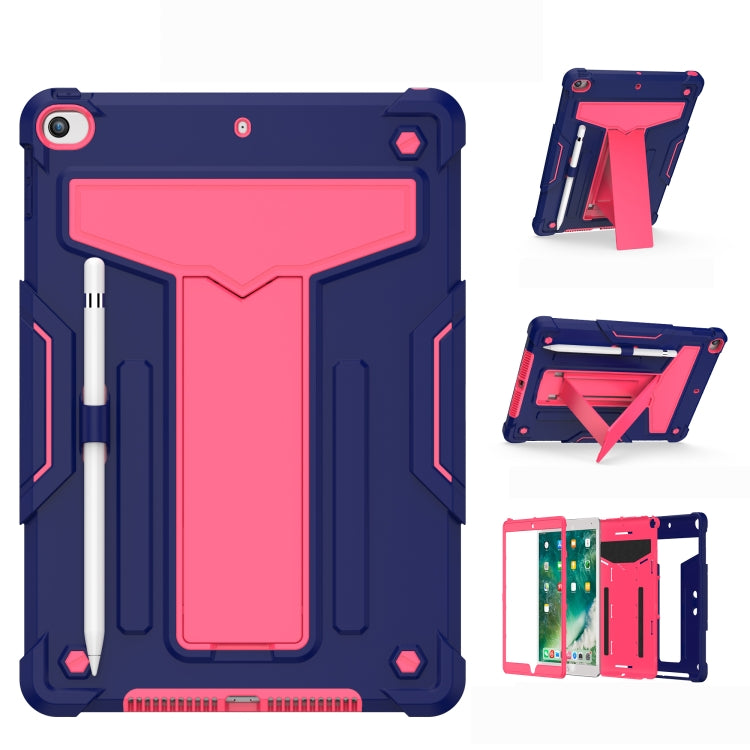 T-shaped Bracket Contrast Color Shockproof PC + Silicone Flat Protective Case, For iPad 10.2 / iPad Pro 10.5, For Samsung Galaxy Tab A8.4 (2020) T307