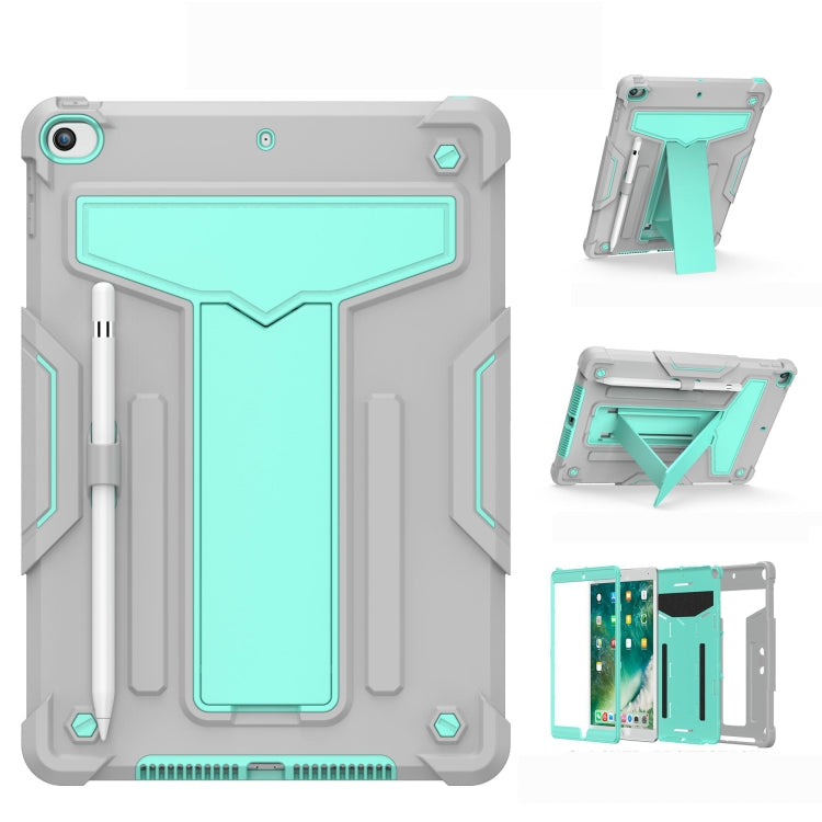 T-shaped Bracket Contrast Color Shockproof PC + Silicone Flat Protective Case, For iPad 10.2 / iPad Pro 10.5, For Samsung Galaxy Tab A8.4 (2020) T307