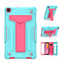 T-shaped Bracket Contrast Color Shockproof PC + Silicone Flat Protective Case, For iPad 10.2 / iPad Pro 10.5, For Samsung Galaxy Tab A8.4 (2020) T307, For Samsung Galaxy Tab A8.0 (2019) T290