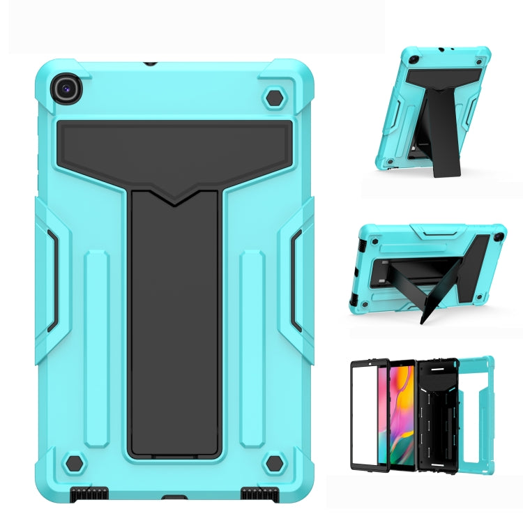 T-shaped Bracket Contrast Color Shockproof PC + Silicone Flat Protective Case, For Samsung Galaxy Tab A10.1 (2019) T510