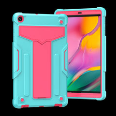 T-shaped Bracket Contrast Color Shockproof PC + Silicone Flat Protective Case, For Samsung Galaxy Tab A10.1 (2019) T510