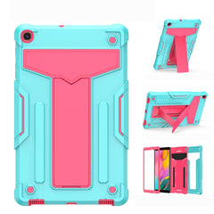 T-shaped Bracket Contrast Color Shockproof PC + Silicone Flat Protective Case, For Samsung Galaxy Tab A10.1 (2019) T510