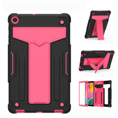 T-shaped Bracket Contrast Color Shockproof PC + Silicone Flat Protective Case, For Samsung Galaxy Tab A10.1 (2019) T510