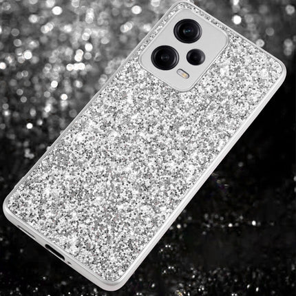 Glitter Powder Shockproof TPU Phone Case, For Xiaomi Redmi Note 12 4G/5G Global, For Xiaomi Redmi Note 12 Pro 5G Global