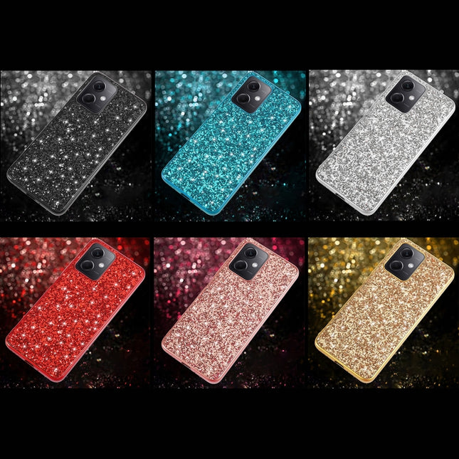 Glitter Powder Shockproof TPU Phone Case, For Xiaomi Redmi Note 12 4G/5G Global, For Xiaomi Redmi Note 12 Pro 5G Global