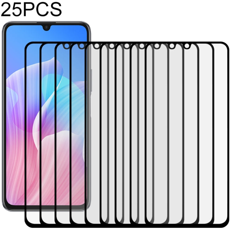 25 PCS Full Glue Full Screen Tempered Glass Film