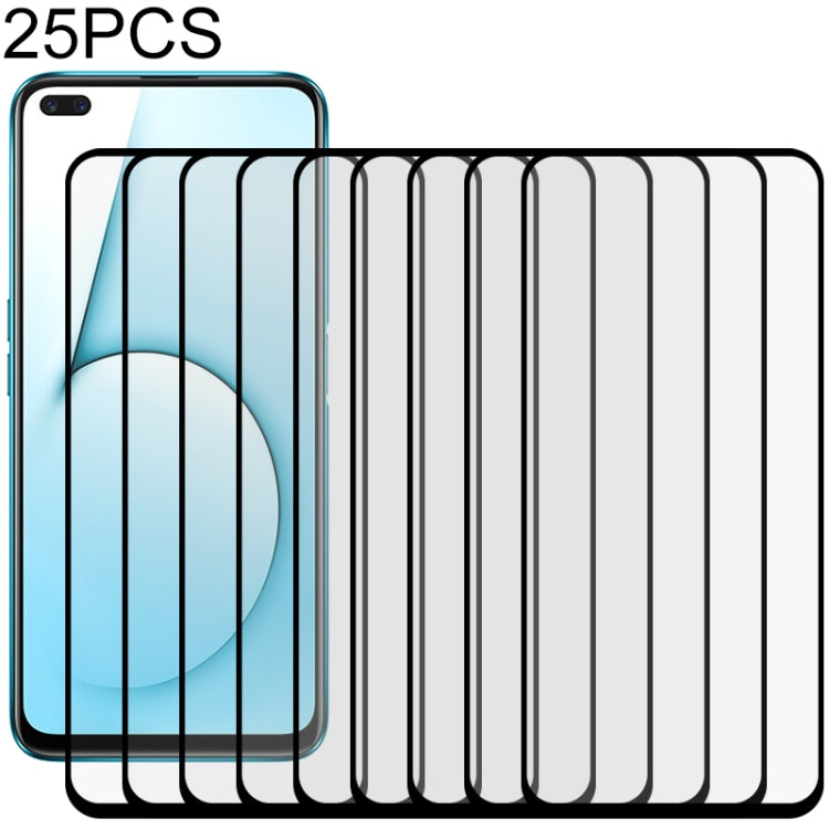 25 PCS Full Glue Full Screen Tempered Glass Film, For OPPO Realme X50, For ASUS Zenfone 6 ZS630KL, For Samsung Galaxy A01, For Samsung Galaxy A21s, For Samsung Galaxy A70, For Samsung Galaxy M01, For Xiaomi Redmi 9��������������������������������������...