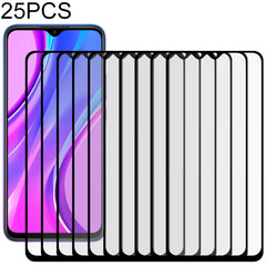 25 PCS Full Glue Full Screen Tempered Glass Film, For OPPO Realme X50, For ASUS Zenfone 6 ZS630KL, For Samsung Galaxy A01, For Samsung Galaxy A21s, For Samsung Galaxy A70, For Samsung Galaxy M01, For Xiaomi Redmi 9��������������������������������������...
