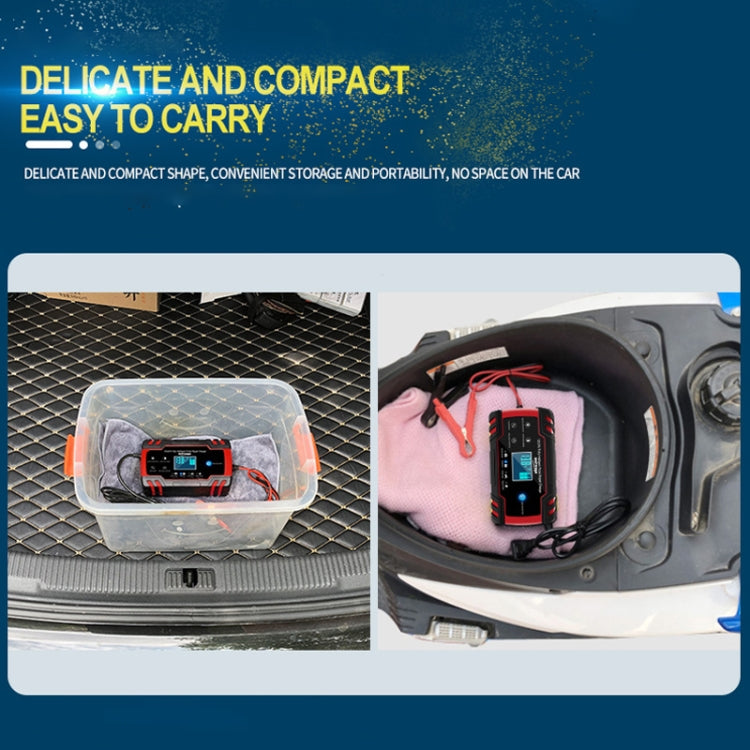 ANHTCzyx 12V 8A  / 24V 4A Automobile Battery Charger Motorcycle Battery Repair Type AGM