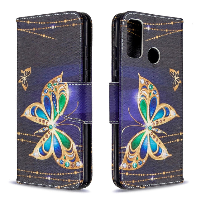 Colored Drawing Pattern Horizontal Flip Leather Case with Holder & Card Slots & Wallet, For Huawei P Smart (2020), For Huawei Y5P / Honor 9S