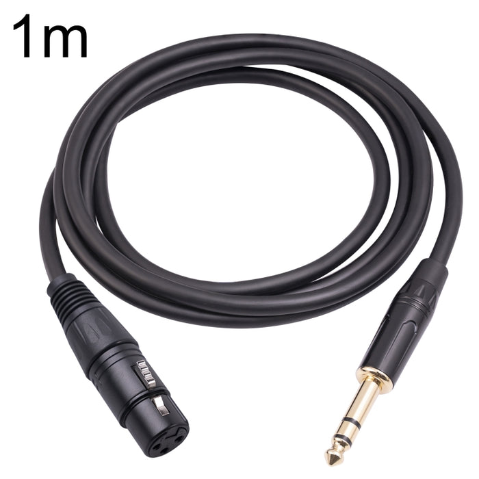 6.35mm 1/4 TRS Male to XLR 3pin Female Microphone Cable, 1m, 1.8m, 3m, 5m, 10m