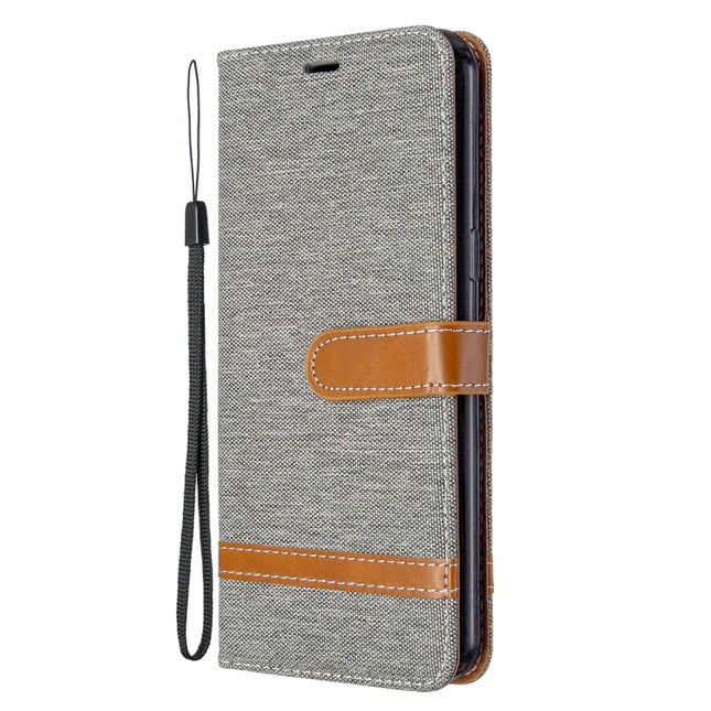 Color Matching Denim Texture Horizontal Flip Leather Case with Holder & Card Slots & Wallet & Lanyard, For LG K51, For Sony Xperia L4