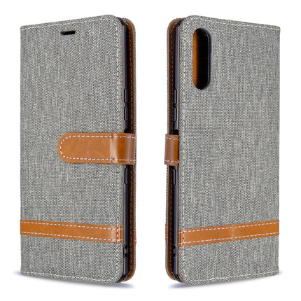 Color Matching Denim Texture Horizontal Flip Leather Case with Holder & Card Slots & Wallet & Lanyard, For LG K51, For Sony Xperia L4