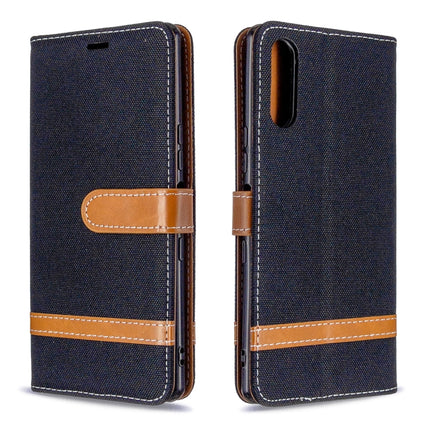 Color Matching Denim Texture Horizontal Flip Leather Case with Holder & Card Slots & Wallet & Lanyard, For LG K51, For Sony Xperia L4