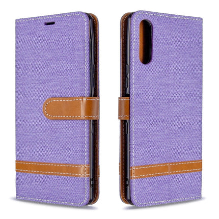 Color Matching Denim Texture Horizontal Flip Leather Case with Holder & Card Slots & Wallet & Lanyard, For LG K51, For Sony Xperia L4