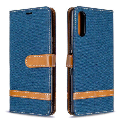 Color Matching Denim Texture Horizontal Flip Leather Case with Holder & Card Slots & Wallet & Lanyard, For LG K51, For Sony Xperia L4
