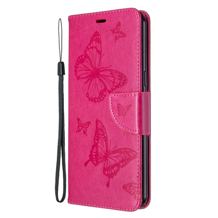 Two Butterflies Embossing Pattern Horizontal Flip Leather Case with Holder & Card Slot & Wallet & Lanyard, For LG K51, For Sony Xperia L4