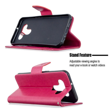 Two Butterflies Embossing Pattern Horizontal Flip Leather Case with Holder & Card Slot & Wallet & Lanyard, For LG K51, For Sony Xperia L4