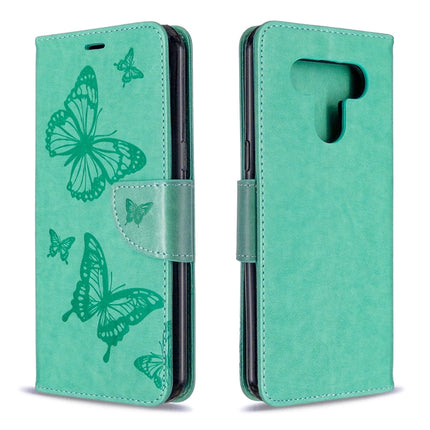 Two Butterflies Embossing Pattern Horizontal Flip Leather Case with Holder & Card Slot & Wallet & Lanyard, For LG K51, For Sony Xperia L4