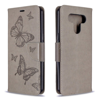 Two Butterflies Embossing Pattern Horizontal Flip Leather Case with Holder & Card Slot & Wallet & Lanyard, For LG K51, For Sony Xperia L4