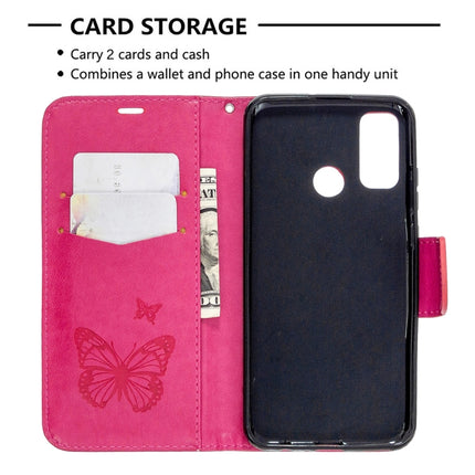 Two Butterflies Embossing Pattern Horizontal Flip Leather Case with Holder & Card Slot & Wallet & Lanyard, For Huawei P Smart (2020), For Huawei Y5P / Honor 9S, For Huawei Y6P, For Huawei Honor 9A