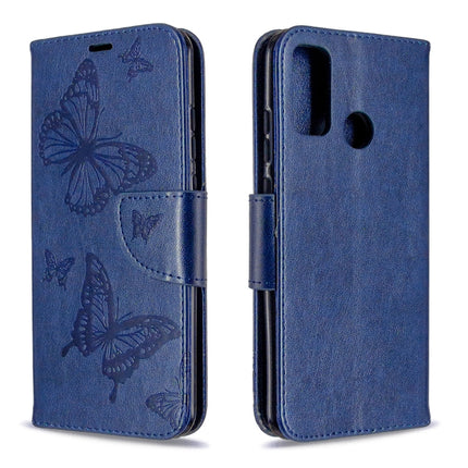 Two Butterflies Embossing Pattern Horizontal Flip Leather Case with Holder & Card Slot & Wallet & Lanyard, For Huawei P Smart (2020), For Huawei Y5P / Honor 9S, For Huawei Y6P, For Huawei Honor 9A