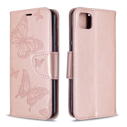 Two Butterflies Embossing Pattern Horizontal Flip Leather Case with Holder & Card Slot & Wallet & Lanyard, For Huawei P Smart (2020), For Huawei Y5P / Honor 9S, For Huawei Y6P, For Huawei Honor 9A