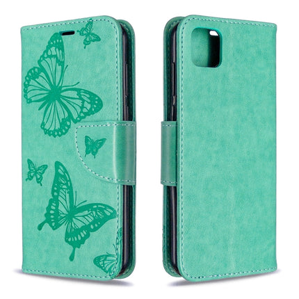 Two Butterflies Embossing Pattern Horizontal Flip Leather Case with Holder & Card Slot & Wallet & Lanyard, For Huawei P Smart (2020), For Huawei Y5P / Honor 9S, For Huawei Y6P, For Huawei Honor 9A