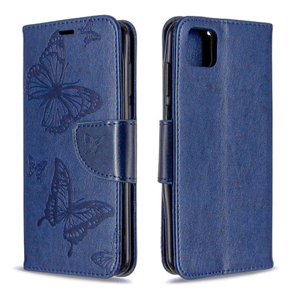 Two Butterflies Embossing Pattern Horizontal Flip Leather Case with Holder & Card Slot & Wallet & Lanyard, For Huawei P Smart (2020), For Huawei Y5P / Honor 9S, For Huawei Y6P, For Huawei Honor 9A