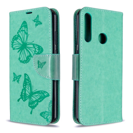 Two Butterflies Embossing Pattern Horizontal Flip Leather Case with Holder & Card Slot & Wallet & Lanyard, For Huawei P Smart (2020), For Huawei Y5P / Honor 9S, For Huawei Y6P, For Huawei Honor 9A