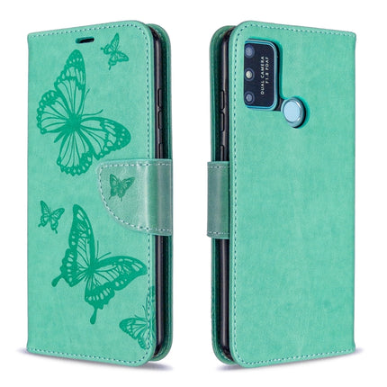Two Butterflies Embossing Pattern Horizontal Flip Leather Case with Holder & Card Slot & Wallet & Lanyard, For Huawei P Smart (2020), For Huawei Y5P / Honor 9S, For Huawei Y6P, For Huawei Honor 9A