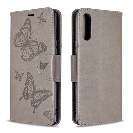 Two Butterflies Embossing Pattern Horizontal Flip Leather Case with Holder & Card Slot & Wallet & Lanyard, For LG K51, For Sony Xperia L4