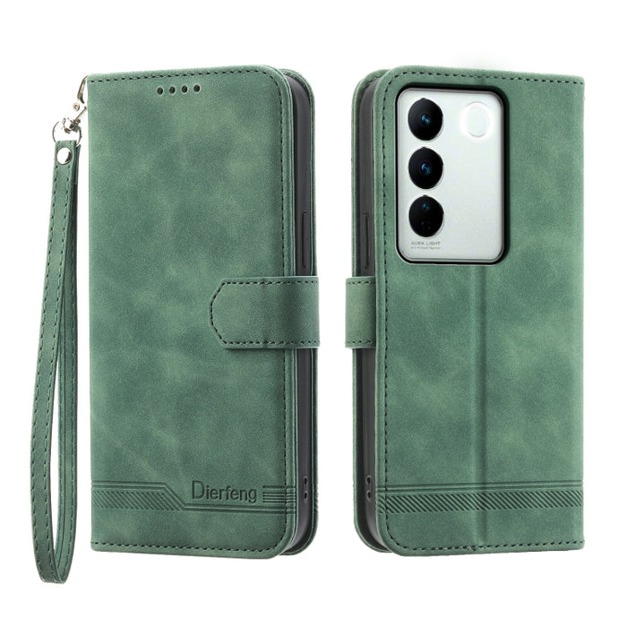 Dierfeng Dream Line Leather Phone Case, For vivo V27