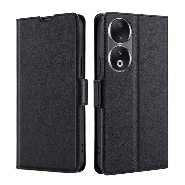 Ultra-thin Voltage Side Buckle Horizontal Flip Leather Phone Case, For Honor 90 5G