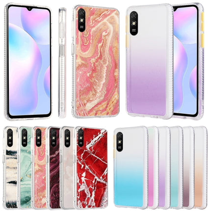 2pcs Gradient Marble Phone Case, For Xiaomi Redmi 9A, For Xiaomi Redmi 9C, For Xiaomi Redmi 9, For Xiaomi Redmi Note 9, For Xiaomi Redmi Note 9S