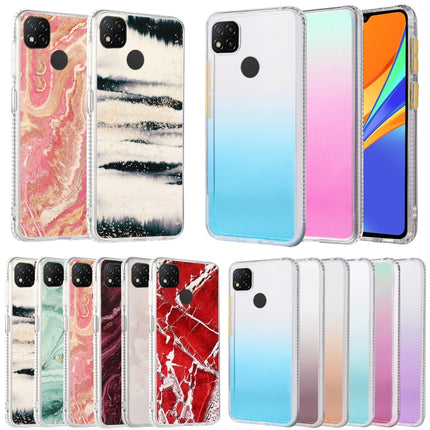 2pcs Gradient Marble Phone Case, For Xiaomi Redmi 9A, For Xiaomi Redmi 9C, For Xiaomi Redmi 9, For Xiaomi Redmi Note 9, For Xiaomi Redmi Note 9S