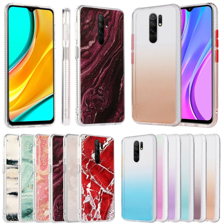 2pcs Gradient Marble Phone Case, For Xiaomi Redmi 9A, For Xiaomi Redmi 9, For Xiaomi Redmi 9C, For Xiaomi Redmi Note 9, For Xiaomi Redmi Note 9S