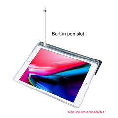 3-folding Electric Pressed Skin Texture Horizontal Flip Shockproof Transparent TPU + PU Leather Case with Holder & Pen Slot & Sleep / Wake-up Function, For iPad Air (2019)/Pro 10.5 (2017), For iPad mini (2019) / mini 4, For iPad Pro 11 inch (2020)