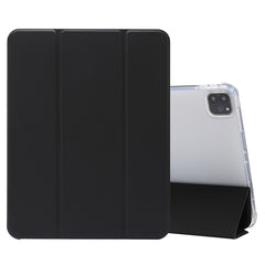 3-folding Electric Pressed Skin Texture Horizontal Flip Shockproof Transparent TPU + PU Leather Case with Holder & Pen Slot & Sleep / Wake-up Function, For iPad Air (2019)/Pro 10.5 (2017), For iPad mini (2019) / mini 4, For iPad Pro 11 inch (2020)