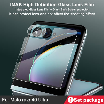 1 Sets imak Integrated Lens Film + Glass Rear Screen Sticker, For Motorola Moto Razr 40 Ultra